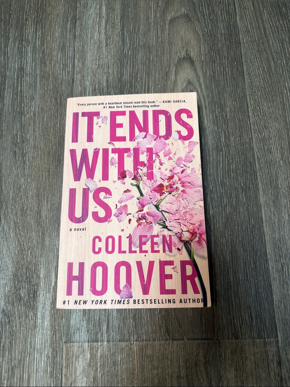 Colleen Hoover Pink Floral Paperback Novel - It Ends With Us